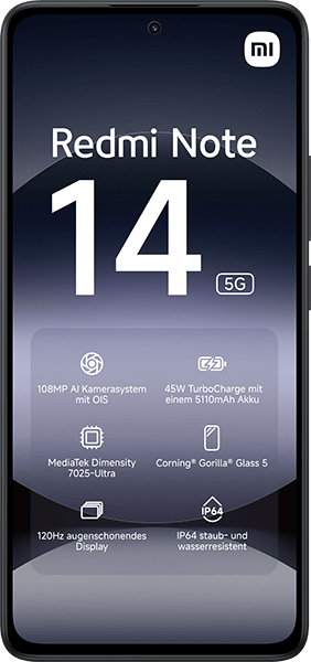 Xiaomi Redmi Note 14 5G Midnight Black