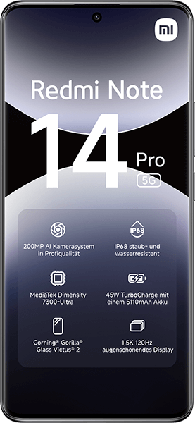 Xiaomi Redmi Note 14 Pro 5G Midnight Black