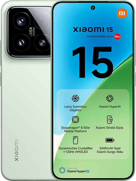 Xiaomi 15 Green + Xiaomi Redmi Buds 6 Pro Space Black