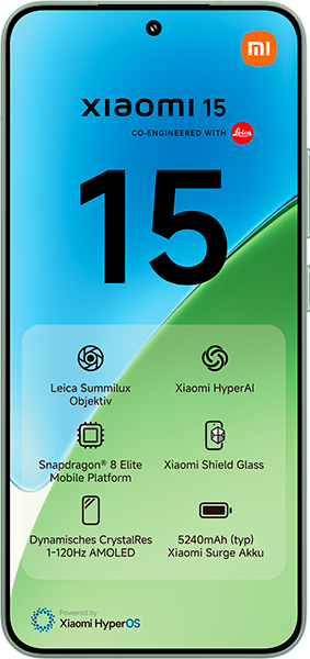 Xiaomi 15 Green + Xiaomi Redmi Buds 6 Pro Space Black