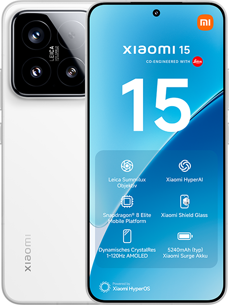 Xiaomi 15 White + Xiaomi Redmi Buds 6 Pro Space Black