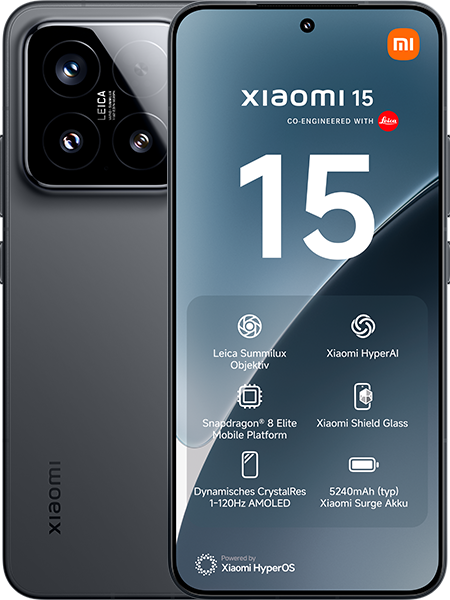 Xiaomi 15 Black + Xiaomi Redmi Buds 6 Pro Space Black