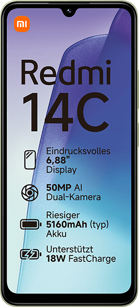 Xiaomi Redmi 14C Sage Green + Xiaomi Redmi Buds 6 Active Black