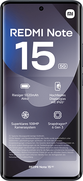 Xiaomi REDMI Note 15 5G 128GB Black