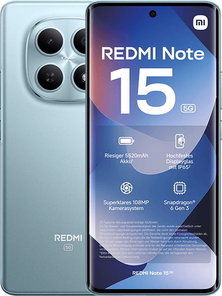 Xiaomi REDMI Note 15 5G 128GB Glacier Blue Xiaomi REDMI Note 15 5G 128GB Glacier Blue